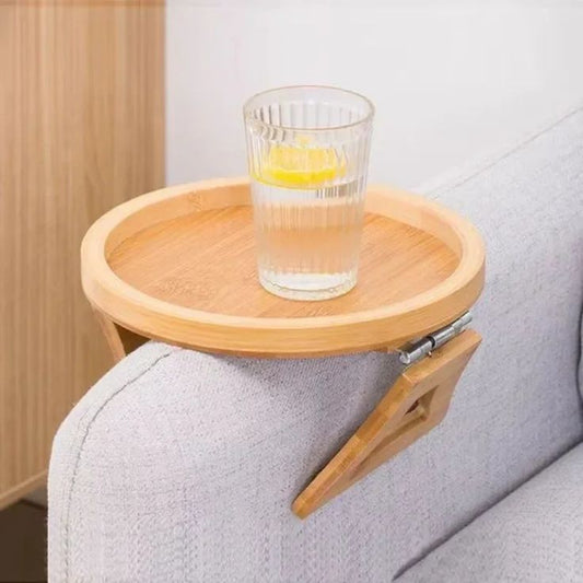 Portable Natural Bamboo Sofa Armrest Clip Portable